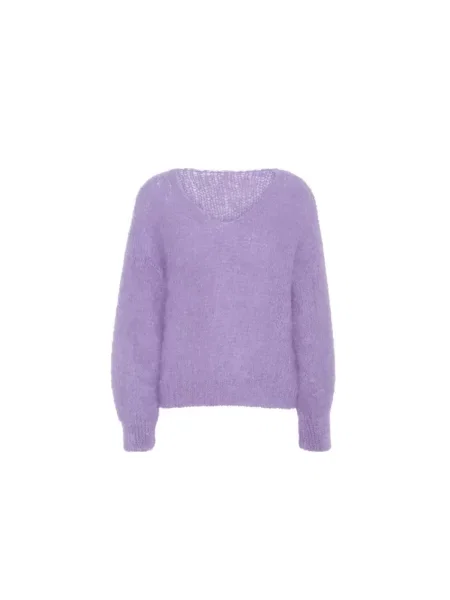 Dzianinowy sweter Americandreams fioletowy
