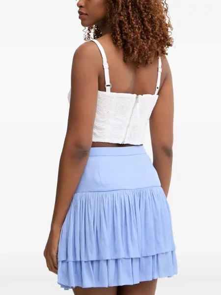 Top Guess cu broderie alb