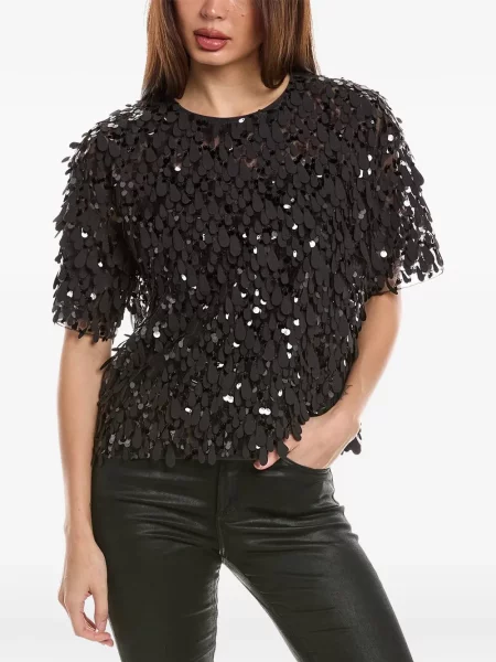 Scurt top Brunello Cucinelli cu paiete negru