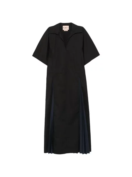 Rochie midi Plan C cu decolteu în V negru