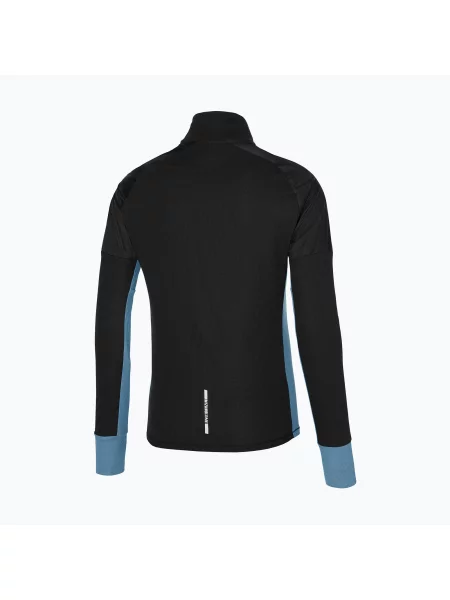 Longsleeve do biegania Mizuno Hybrid Tee Half Zip czarna