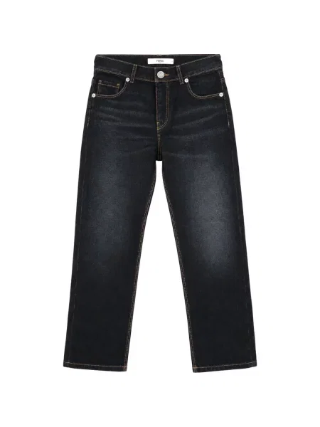 Dětské straight fit džíny Fendi černé