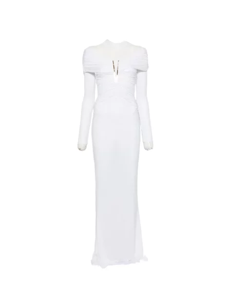 Rochie maxi Elisabetta Franchi cu volane cu umerii deschiși