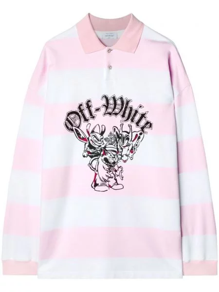 Lung tricou polo Off-white