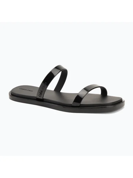 Calvin Klein дамски джапанки Double Bar Slide Jelly black черно