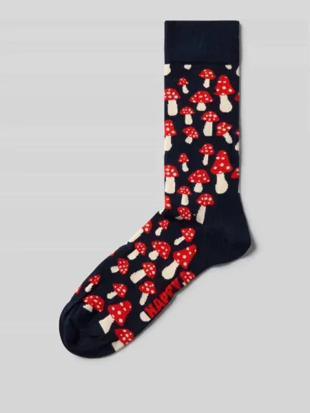 Skarpety z wyhaftowanymi motywami model ‘Mushroom’ Happy Socks czarne