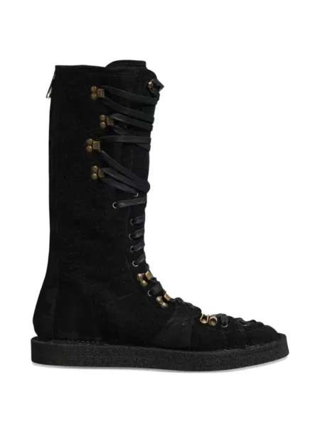Botine Dolce & Gabbana cu șireturi de lână negru