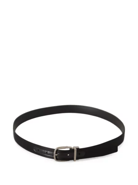Δερμάτινος ζώνη Dolce & Gabbana με αγκράφα με αυτόγραφο μαύρο