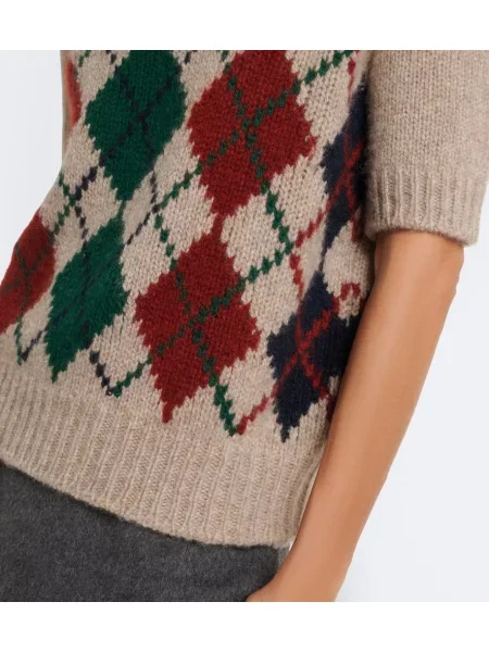 Pulover Khaite din cașmir cu model argyle
