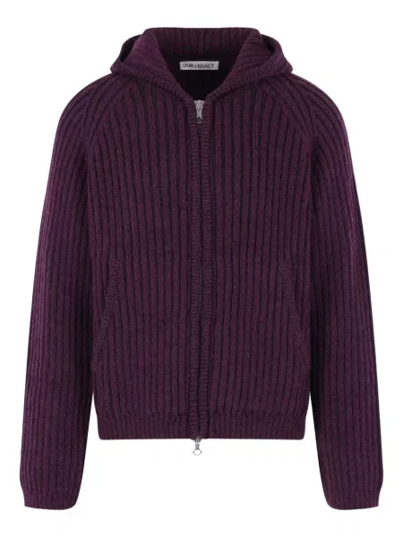 Cardigan Our Legacy tricotate cu glugă violet