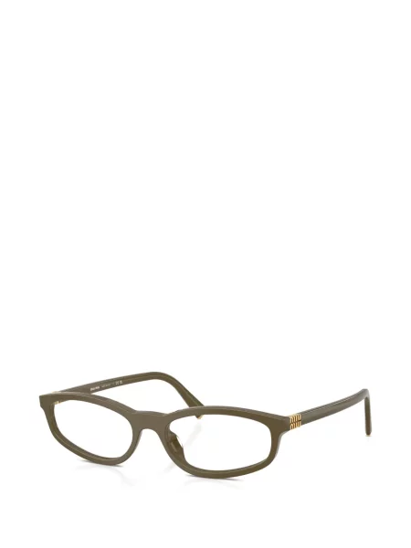 Kulaté sluneční brýle Miu Miu Eyewear zelené