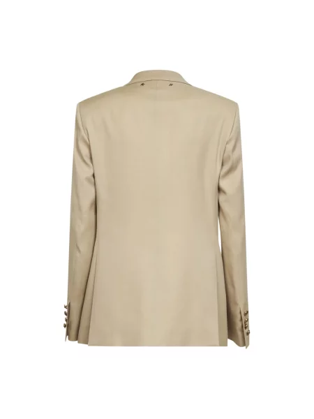 Marynarka Golden Goose wełniana dwurzędowa beżowa