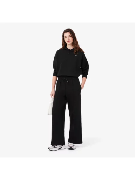 Lacoste Szerokie Spodnie Dresowe Z Jerseyu czarne