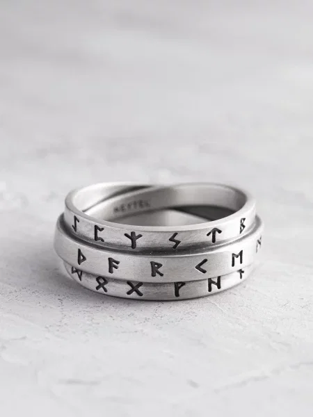 REYTEL Inele RUNES AMULETS argintiu