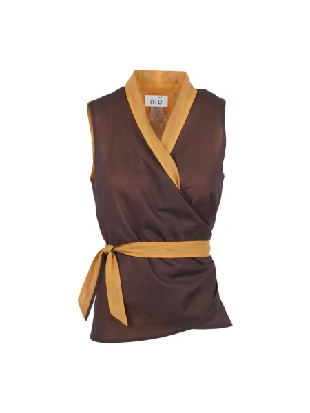 Bluzka Niu' brązowa