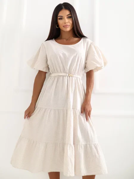 Midi haljina Italy Moda bež