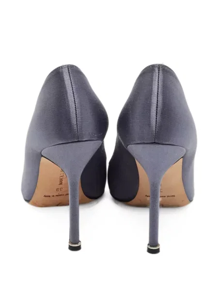 Pantofi cu toc Manolo Blahnik cu cataramă albastru