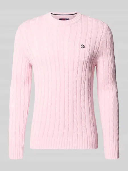 Sweter z dzianiny o kroju slim fit ze ściegiem warkoczowym Superdry