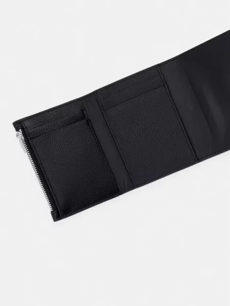 Bőr pénztárca Calvin Klein fekete