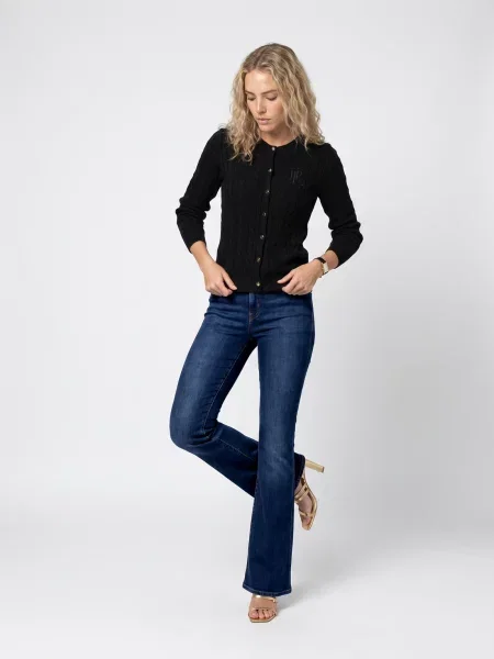 Džínsy so strihom ku čižmám Levi's rozšírené modrá