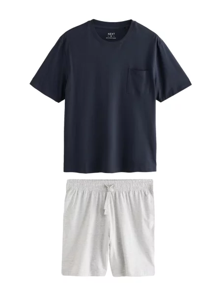 Next Pijama scurtă bleumarin / deschis gri