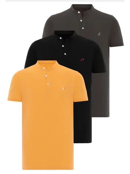 Moxx Paris Tricou TILBURG galben / gri / roșu / negru alb