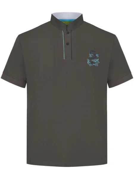 Polo Shanghai Tang ze stójką szare