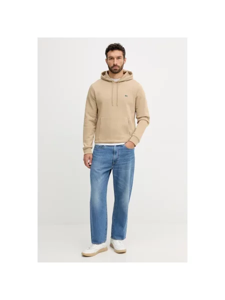 Bluza z kapturem Lacoste z kapturem beżowa