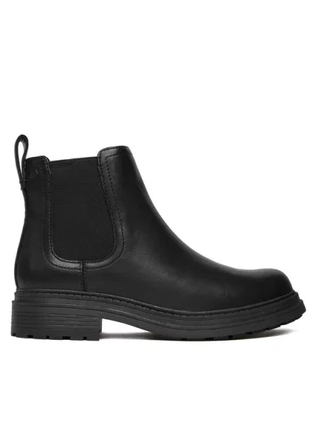 Kotníková obuv s elastickým prvkem Clarks černé