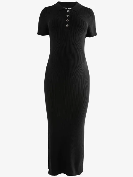 Next Pletena obleka črna