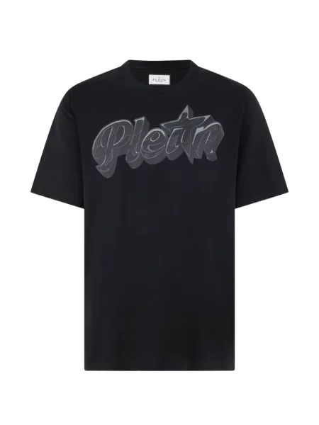 Tricou Philipp Plein cu decolteu rotund negru