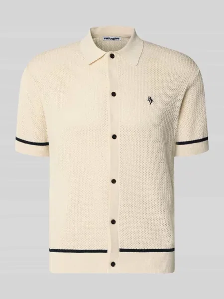 Koszulka polo z dzianiny o kroju slim fit z wyhaftowanym logo Review