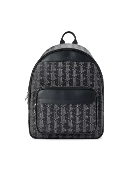Lacoste plecak duży wzorzysty czarny