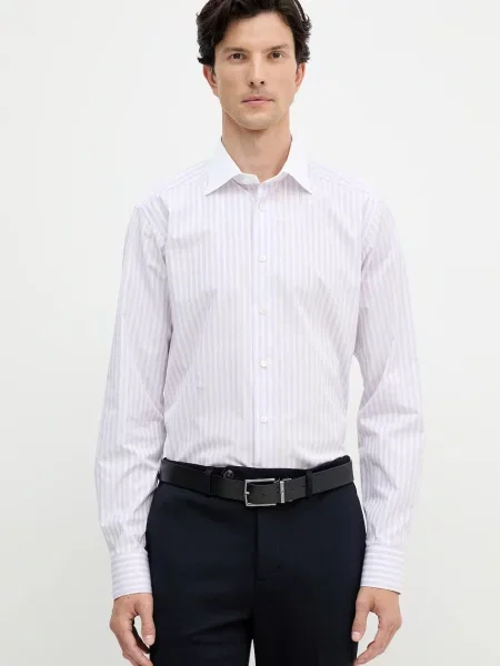 Eton cămașă din roz cu guler clasic slim violet