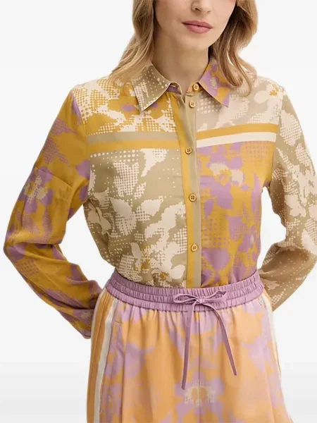 Cămașă Silvian Heach cu imagine galben