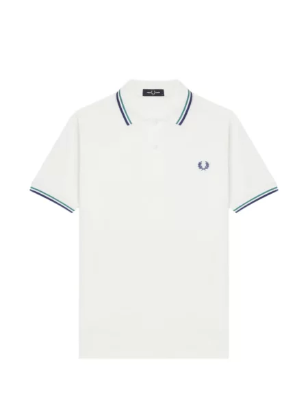Polo Fred Perry scurt alb