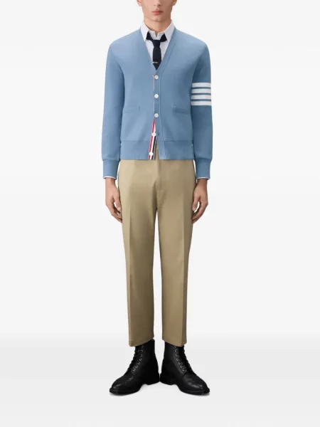 Cardigan Thom Browne din crep albastru