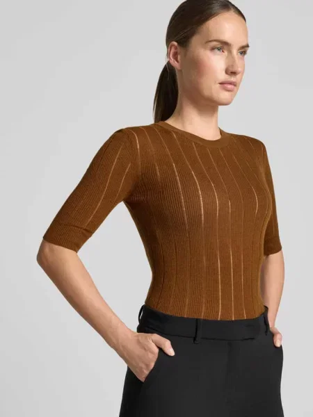 Sweter o kroju slim fit z mieszanki jedwabiu i wełny model RAGNO' Max Mara Studio