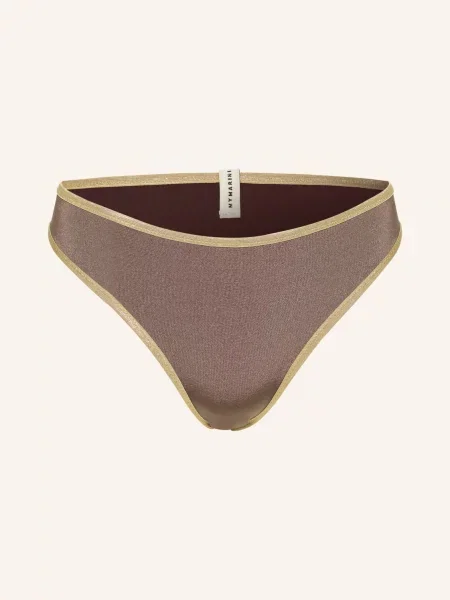 Mymarini Dół Od Bikini Basic Shine Dwustronne braun brązowe
