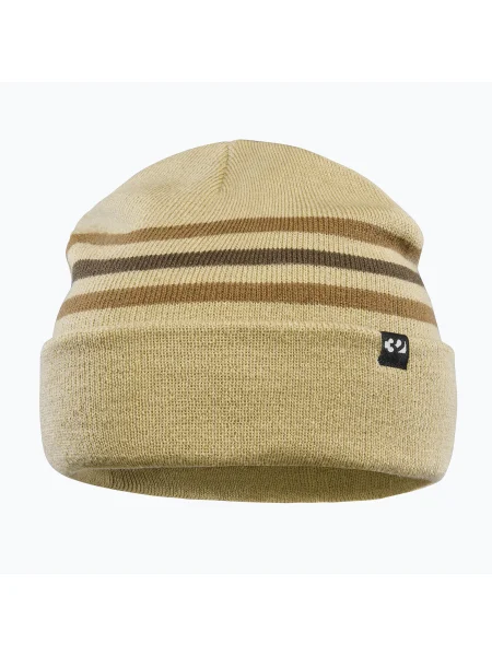 Férfi téli sapka ThirtyTwo 32 Stripe Beanie barna színben. Méret: OS bézs