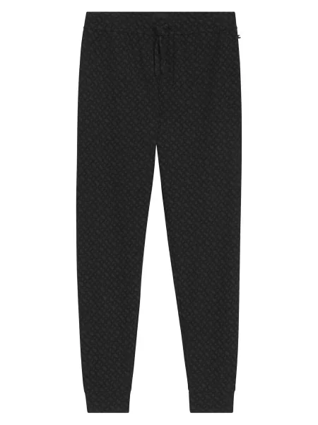 BOSS Pantaloni de pijama gri metalic negru