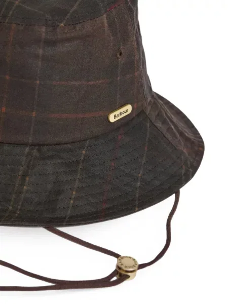 Καρό καπέλο Barbour International με σχέδιο καφέ