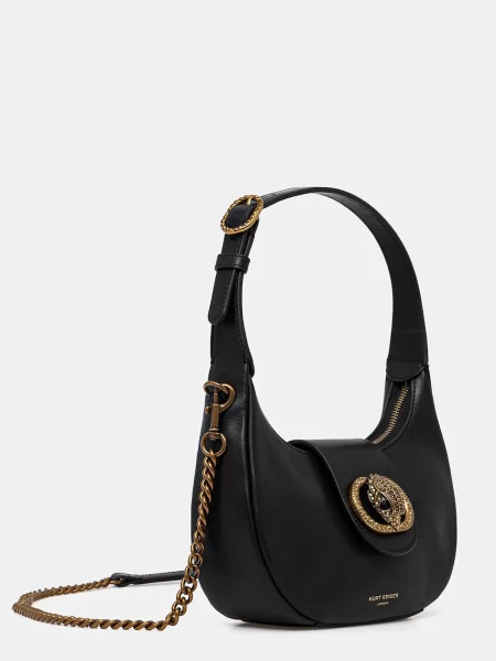 Torebka hobo Kurt Geiger London skórzana biznesowa czarna