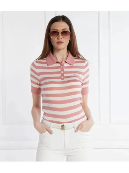 Tommy Hilfiger Tenisz póló rózsaszín