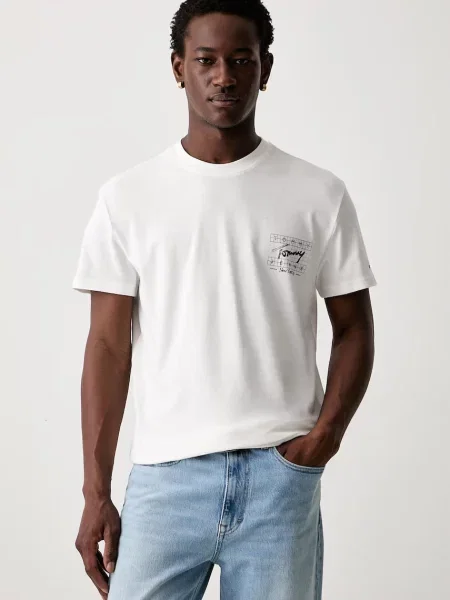 Tommy Jeans tričko béžové