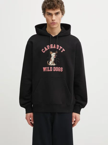 Carhartt WIP bluza Hooded Wild Dog Sweat z kapturem czarny