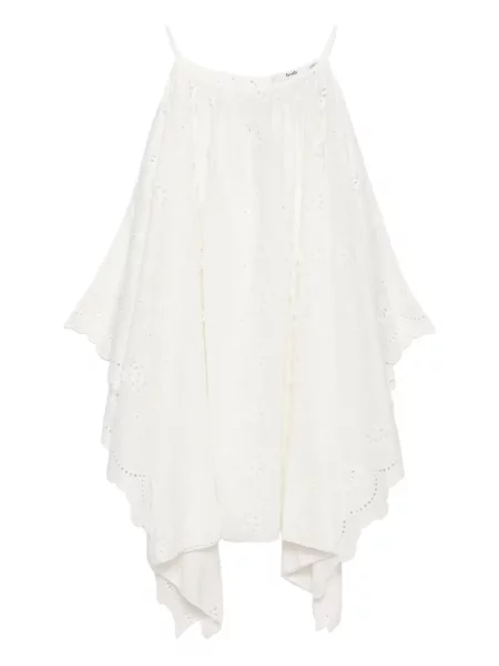 Haftowana bluzka B+ab w kwiatki biała