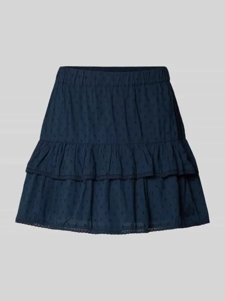 Spódnica mini z falbaną z czystej bawełny TRINE' Vero Moda