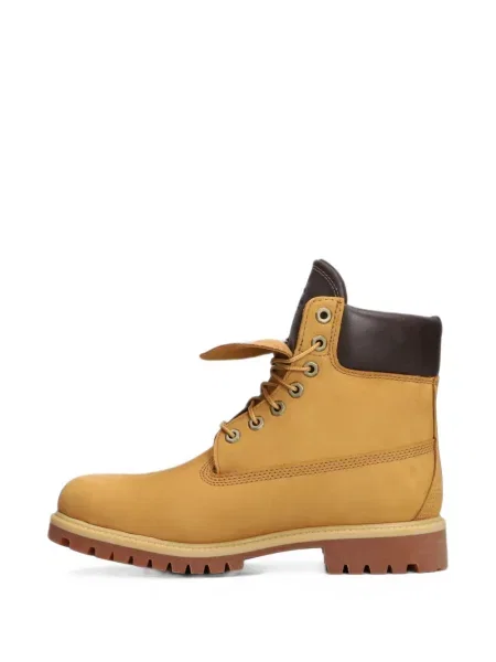 Botine Timberland cu șireturi din dantelă cu autograf galben
