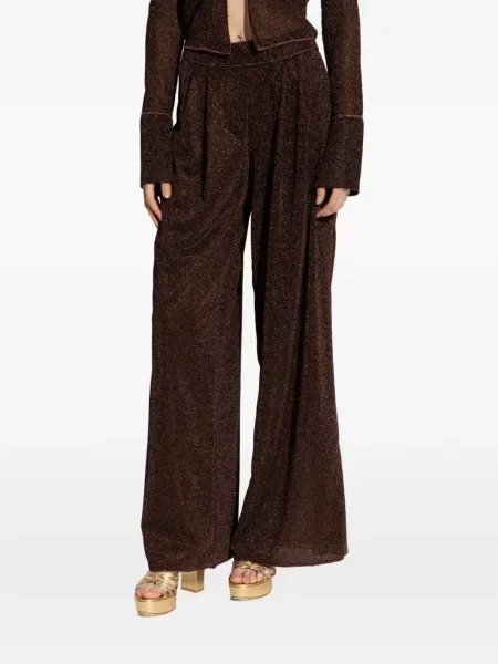 Pantaloni Oseree plisate maro